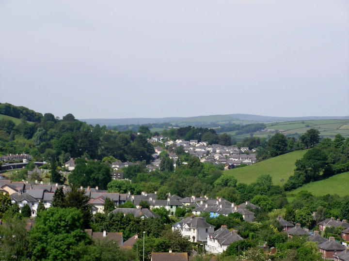 Photo of typical UK
                                          suburban landscape with fields
                                          in background