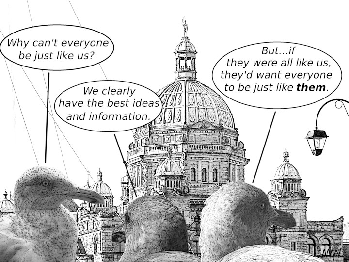 Cartoon about
                                                  everyone wanting
                                                  everyone else to be
                                                  just like them