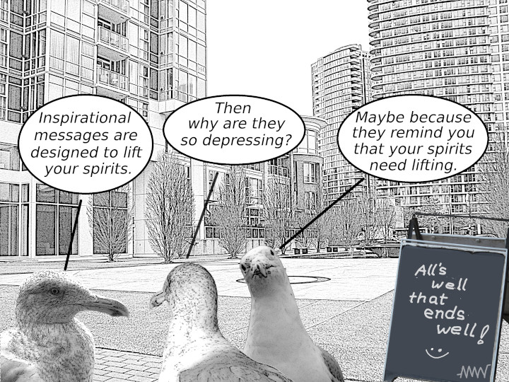 Cartoon
                                                          crows
                                                          discussing
                                                          about
                                                          platitude all
                                                          things ending
                                                          well