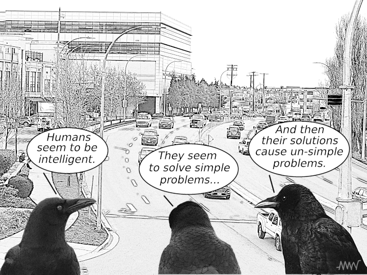 Cartoon about human
                                              solutions causing more
                                              complex problems