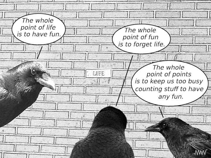 Cartoon
                                                          corvid of
                                                          seaguls of
                                                          discussing the
                                                          real point
                                                          looking at a
                                                          of life